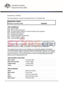 Sinh viên Stars Edu đạt visa du học Úc